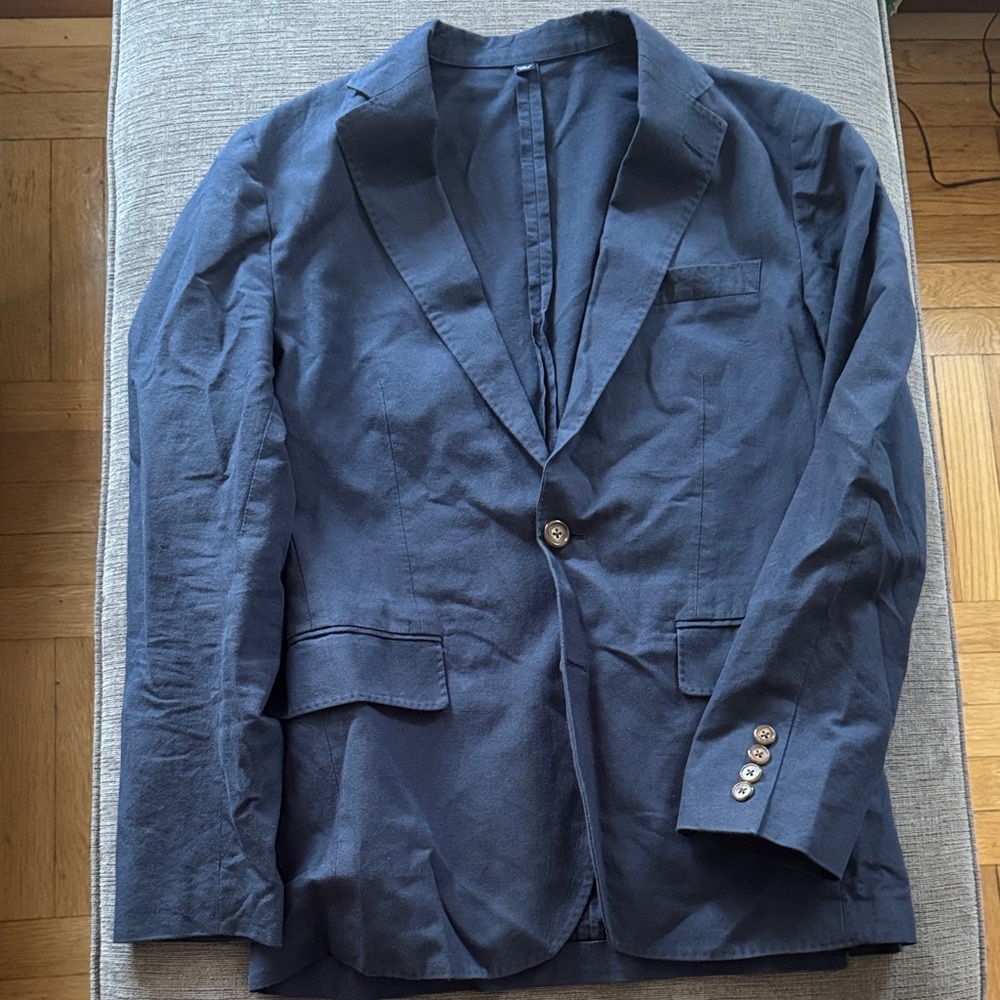 J. Crew Dark Blue Unstructured Blazer